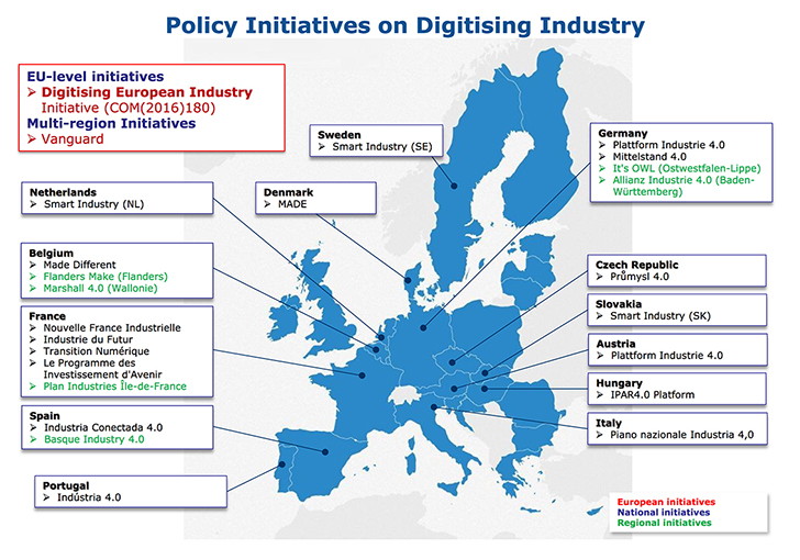 fabbrica digitale mappa iniziative europee