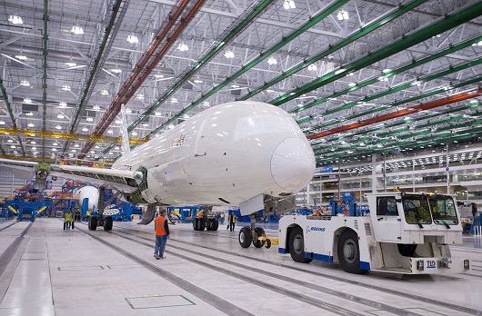 First 787 With Wheels Down in Charleston Final AssemblyK65536