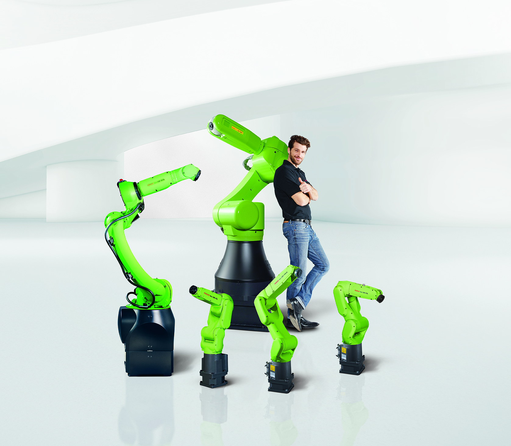 interazione uomo robot Fanuc