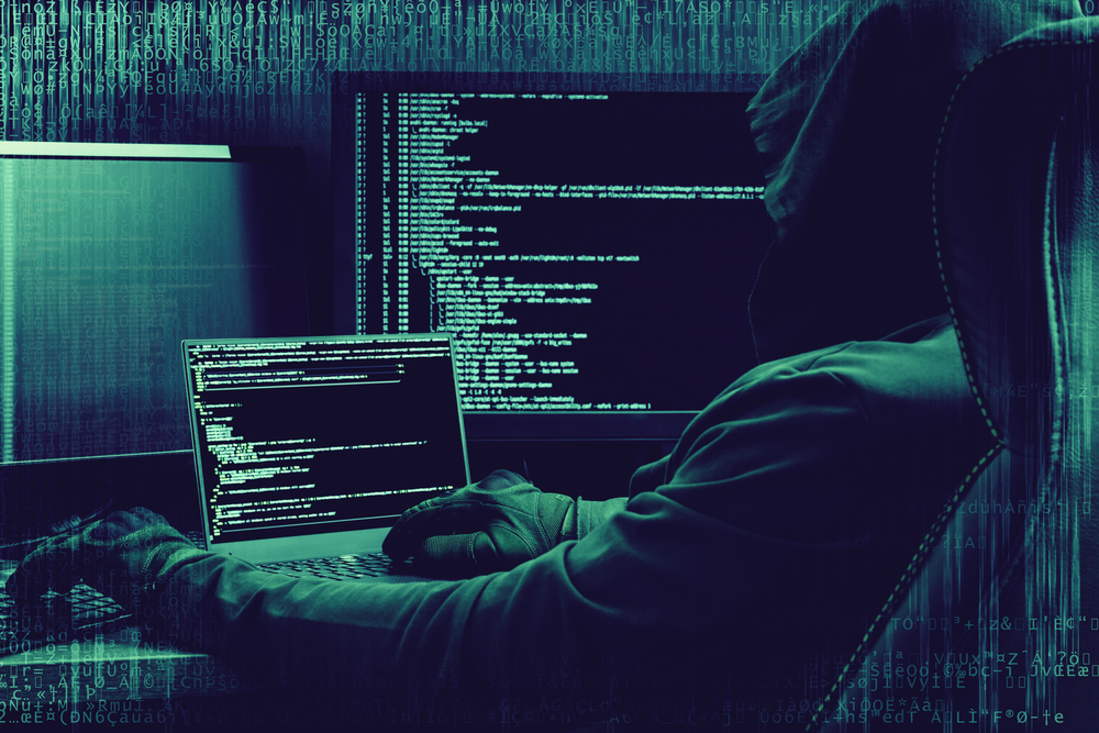 Internet,Crime,Concept.,Hacker,Working,On,A,Code,On,Dark
