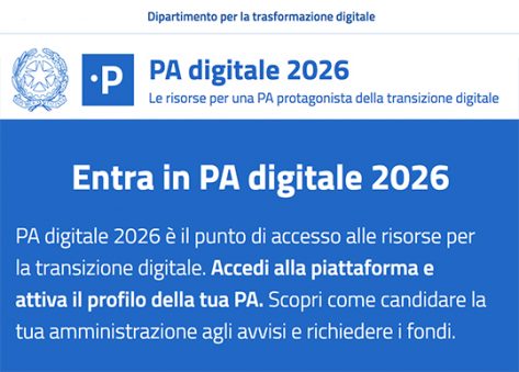 PA digitale 2026 voucher digitalizzazione
