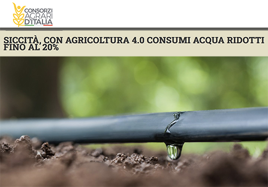 Consorzi Agrari riduzione consumi acqua agricoltura 4.0