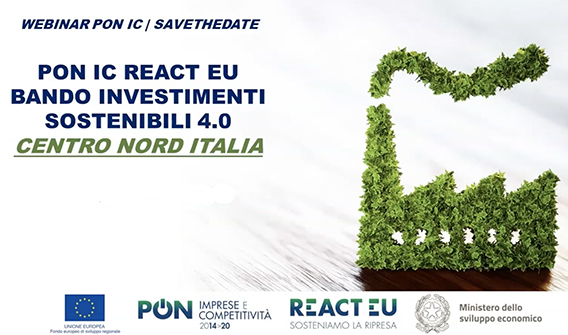 Investimenti sostenibili 4.0 PON React EU