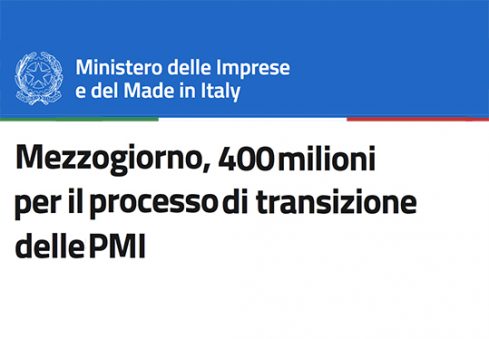 Mimit bando transizione digitale Mezzogiorno