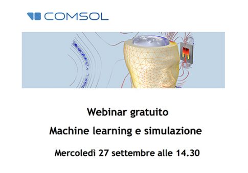 Comsol webinar gratuito machine learning e simulazione Destec