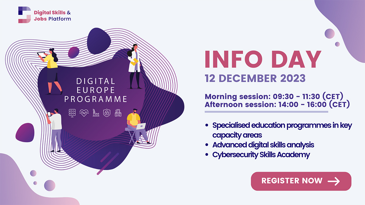 Digital Europe call digital skill bando competenze digitali UE Info Day finanziamenti