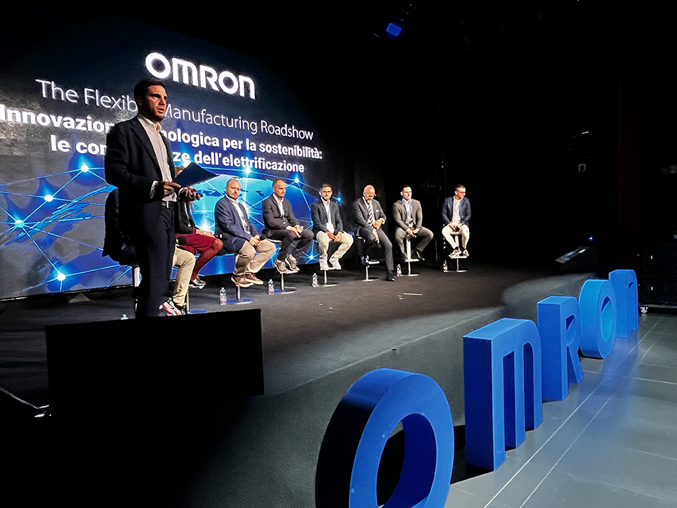 Omron produzione flessibile Flexible manufacturing roadshow automotive elettrificazione