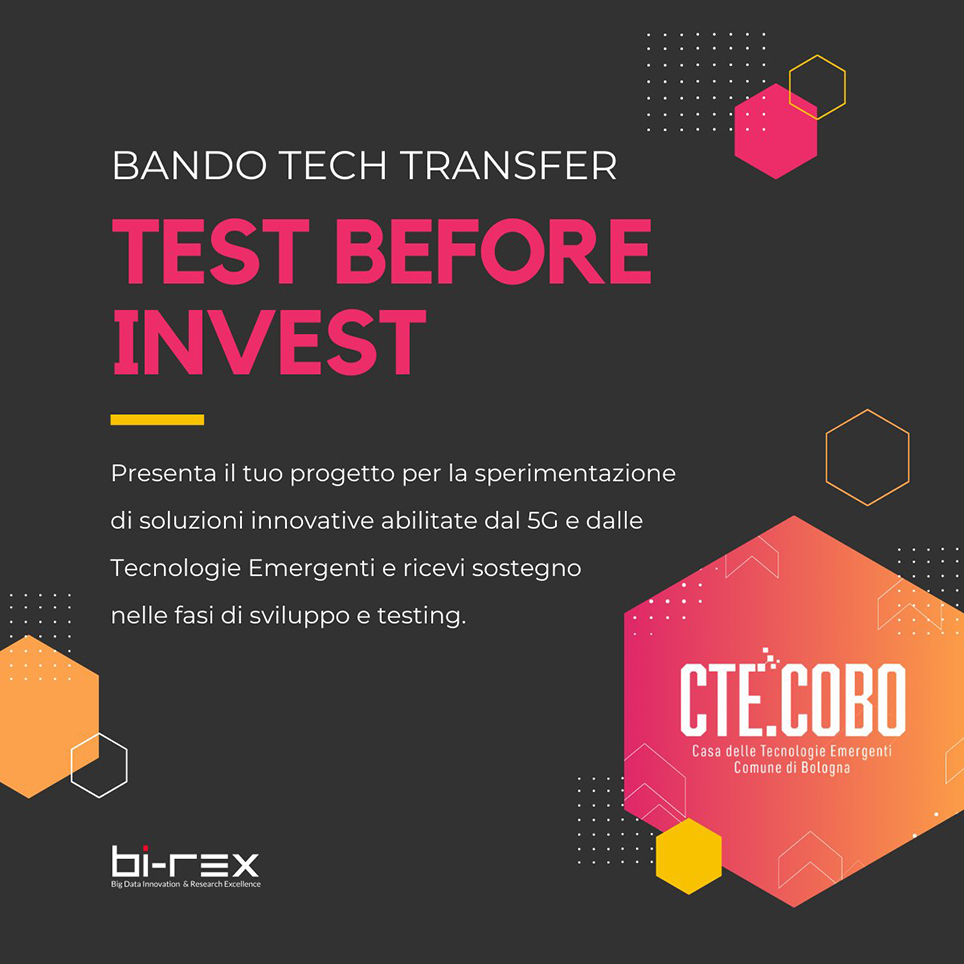 CTE COBO bando tech transfer reti 5G tecnologie emergenti BI-REX finanziamenti