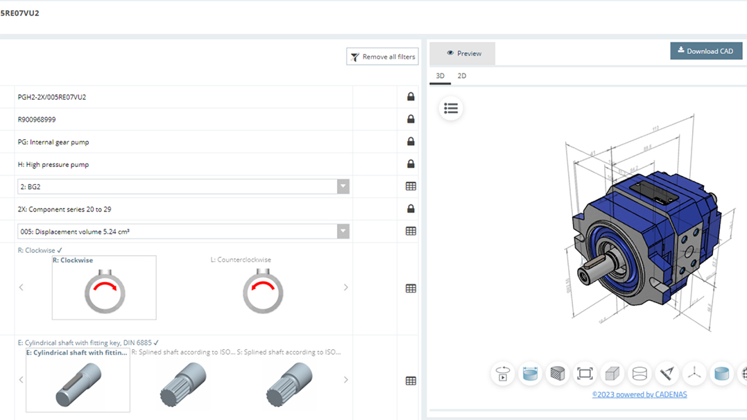 Bosch Rexroth digital twin componenti idraulica industriale ingegneria