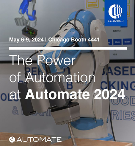 Comau-robot-tecnologie-digitali-automazione-Automate-2024-Chicago