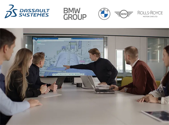 Dassault Systèmes BMW Group piattaforma ingegneristica gemello virtuale sviluppo veicoli digitalizzazione