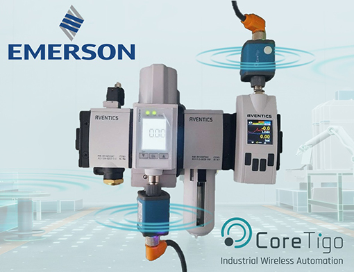 Emerson-trattamento-aria-IO-Link-wireless-CoreTigo