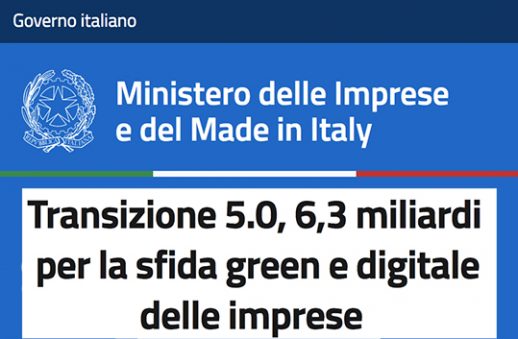 Mimit Transizione 5.0 transizione digitale e green