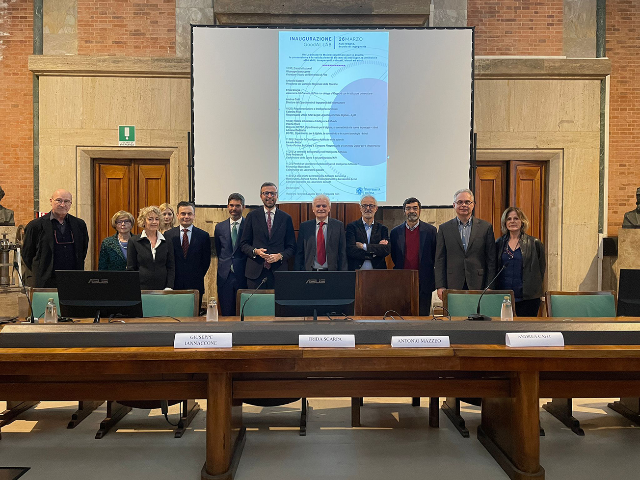 Università di Pisa Good AI Lab team inaugurazione