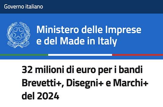 Mimit bandi Brevetti + 2024 marchi disegni agevolazioni proprietà intellettuale