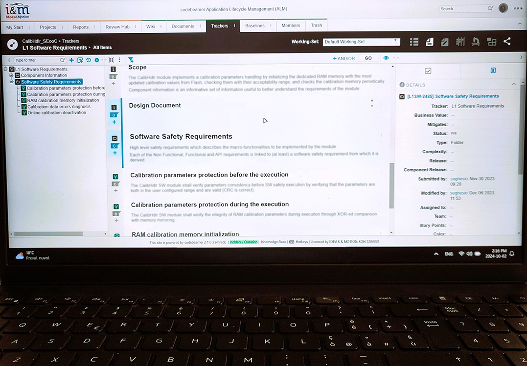  PTC Ideas and Motion software ALM sviluppo soluzioni e-mobility schermata