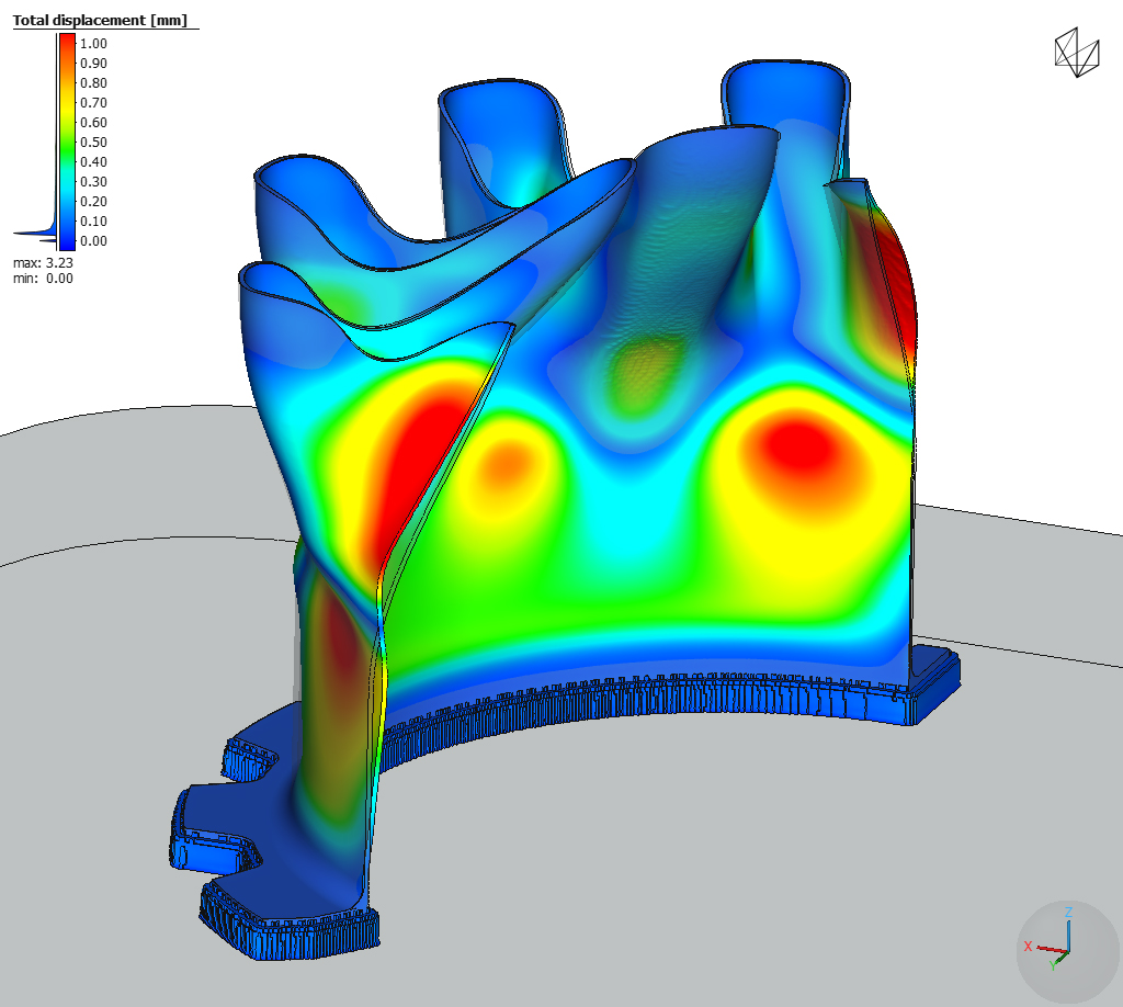 Hexagon compensazione geometrica stampa 3D componenti metallici di precisione Advanced Compensation simulazione