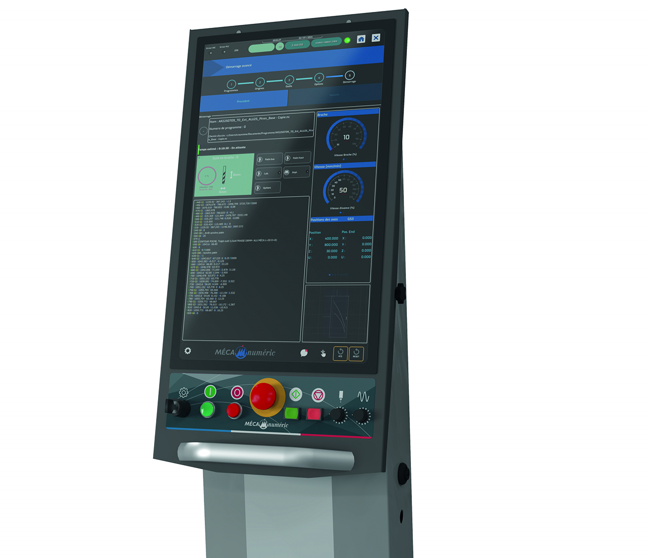Mecanumeric fresatrice taglio industriale comunicazione visiva Mecasign NL HMI