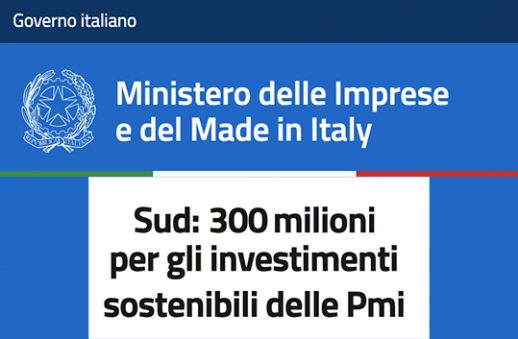 Mimit 300 milioni investimenti sostenibili 4.0 PMI del Sud
