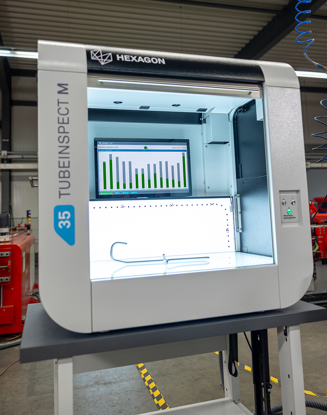  Hexagon TubeInspect controllo dimensionale produzione tubi piegati misura ottica