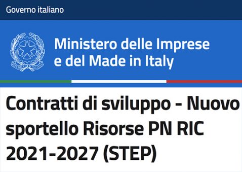 Mimit bando contratti sviluppo PN RIC transizione verde digitale