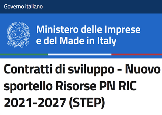 Mimit bando contratti sviluppo PN RIC transizione verde digitale