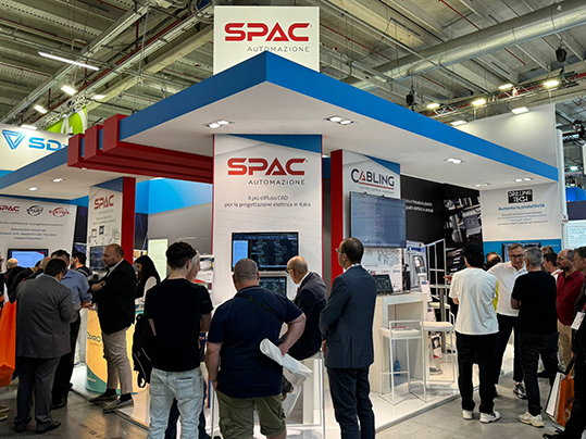 SDProget stand SPS Italia progettazione elettrica AI schematics generator