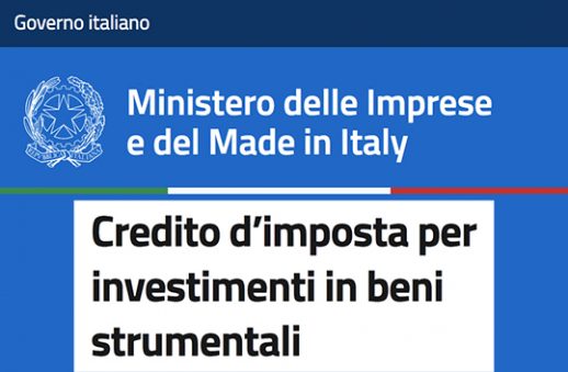 Mimit credito d'imposta beni strumentali