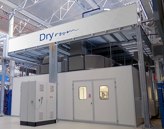 Comau-dry-room-produzione-celle-ioni-di-litio-e-litio-metallico