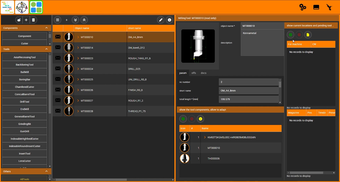 Open Mind Technologies gestione utensili digitale Hummingbird MES