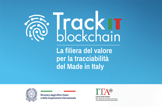 ICE Agenzia TrackIT blockchain export made in Italy