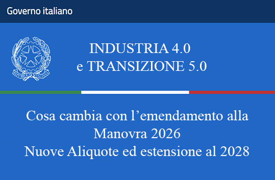 Manovra 2026 Industria 4.0 Transizione 5.0 iperammortamento