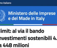Mimit bando investimenti sostenibili 4.0
