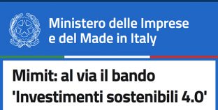 Mimit bando investimenti sostenibili 4.0