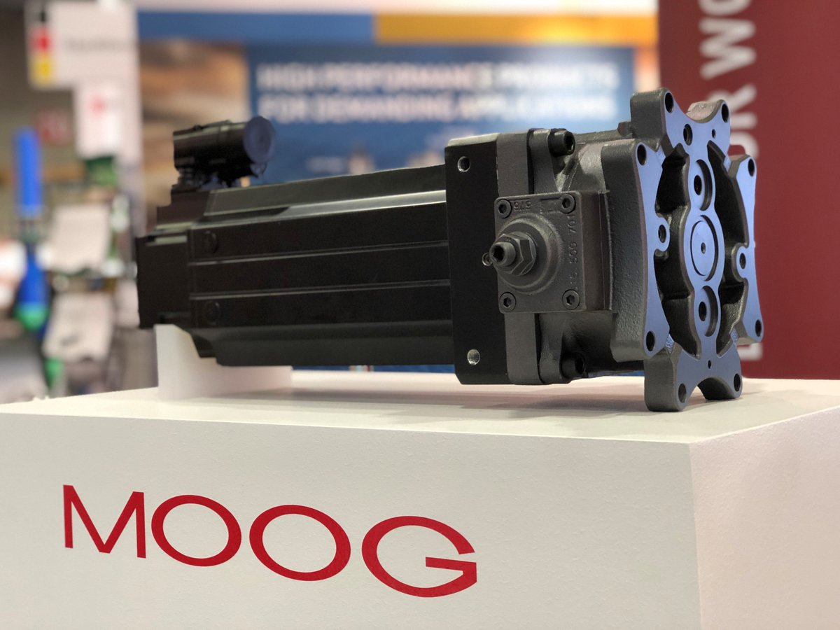 Moog pompa a pistoni assiali AXP Plast 2026 applicazioni plastica attuazione elettro-idrostatica EPU