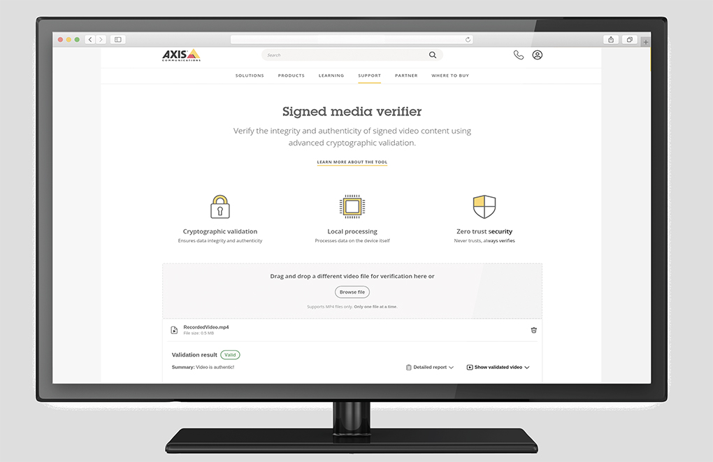 Axis firma digitale contenuti video autenticità contro deepfake AI software media signing