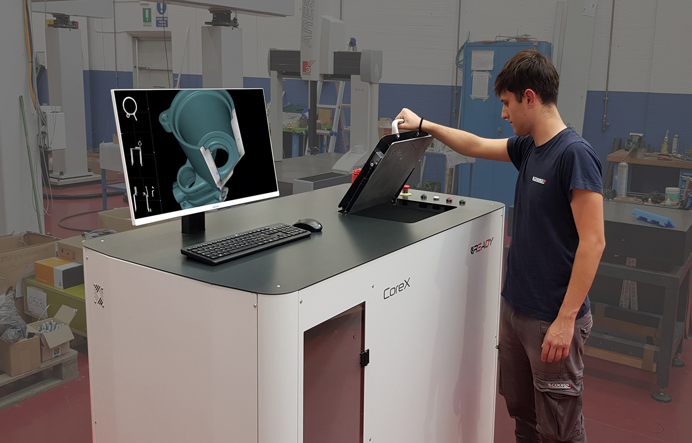 Ready Core X One tomografia industriale caricamento